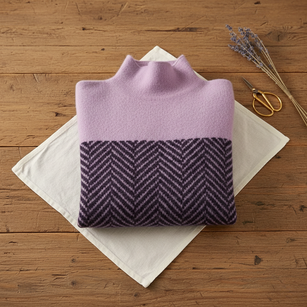 Mencía | Jersey de Cuello Alto con Zigzag