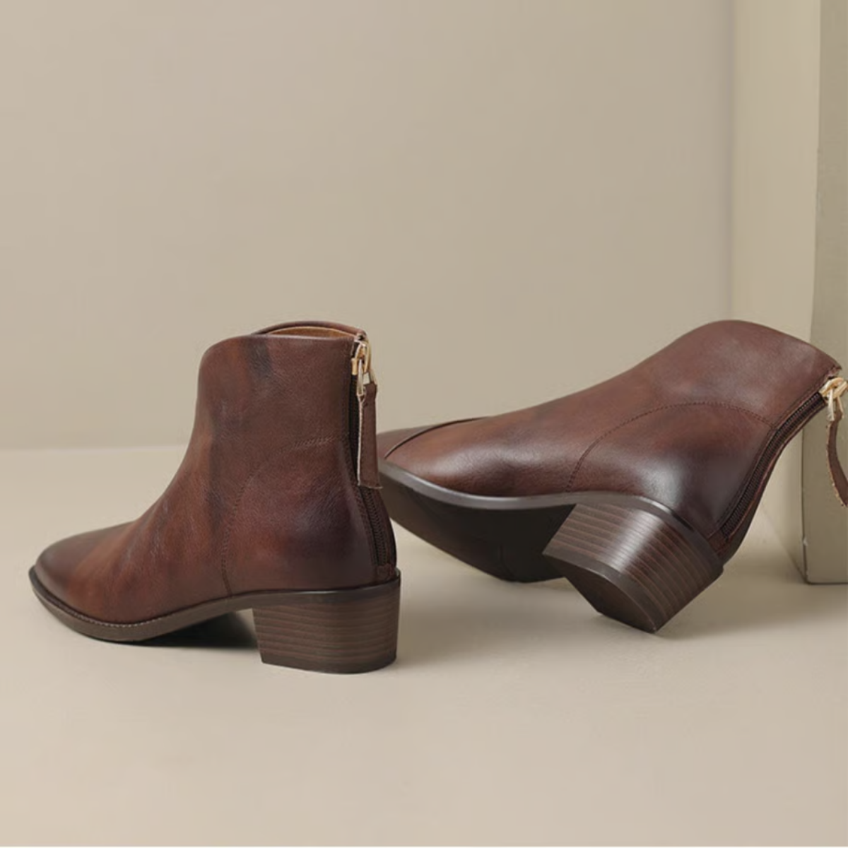 Camille | Botines de Lujo de Tacón Bajo