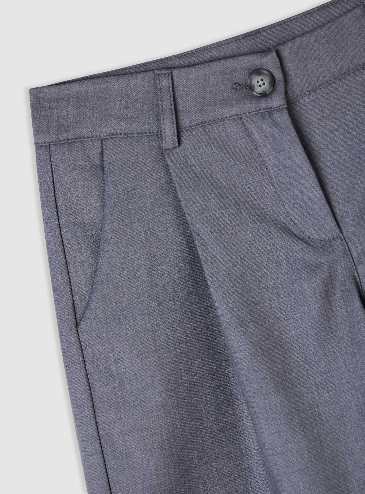 Solid Grey Bermuda Shorts