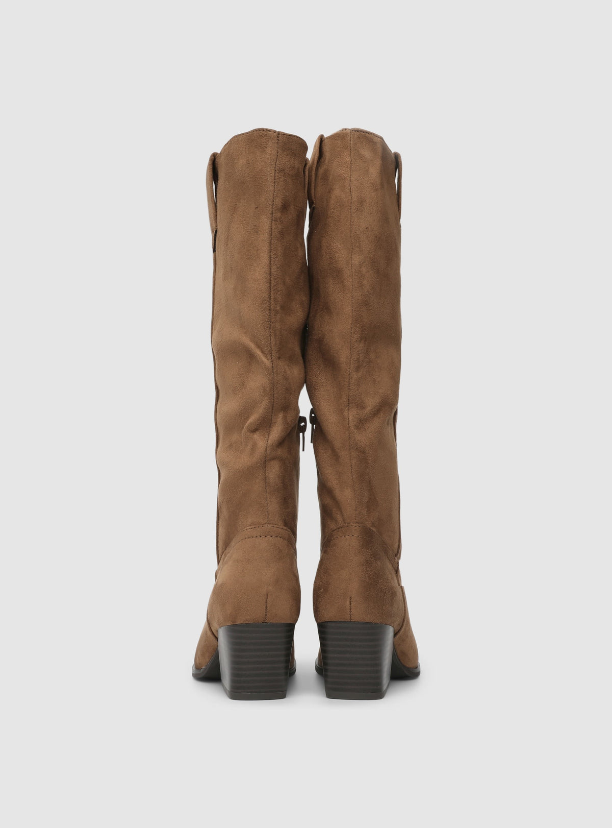Faux suede cowboy boots