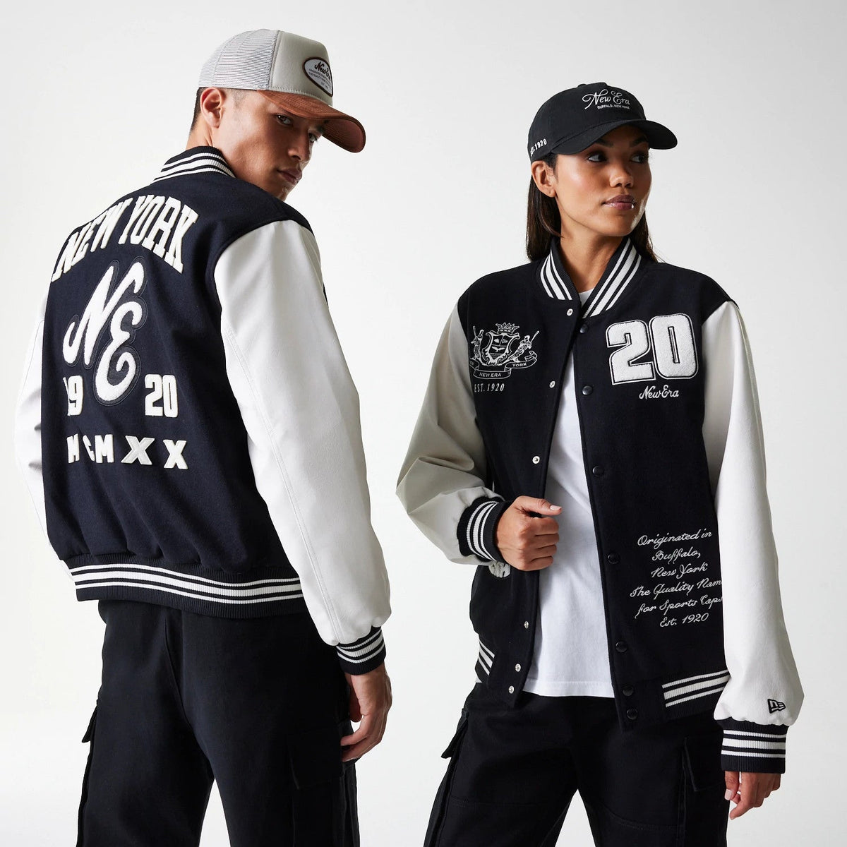 New Era Patch Black Varsity Jacket