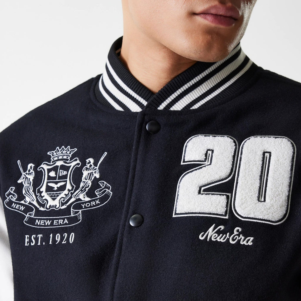 New Era Patch Black Varsity Jacket