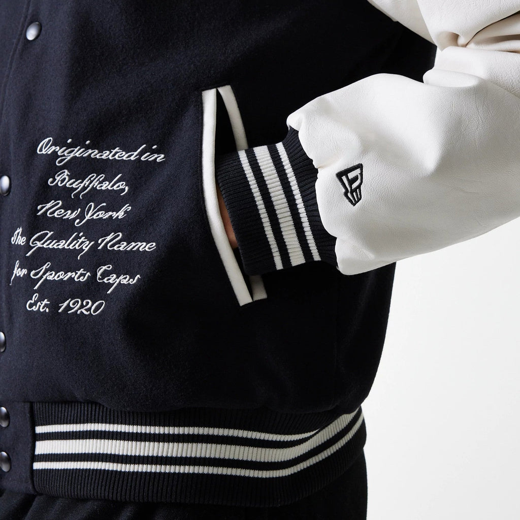 New Era Patch Black Varsity Jacket