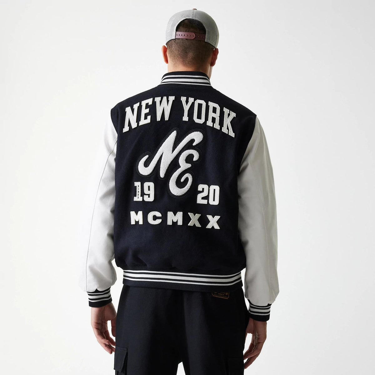 New Era Patch Black Varsity Jacket