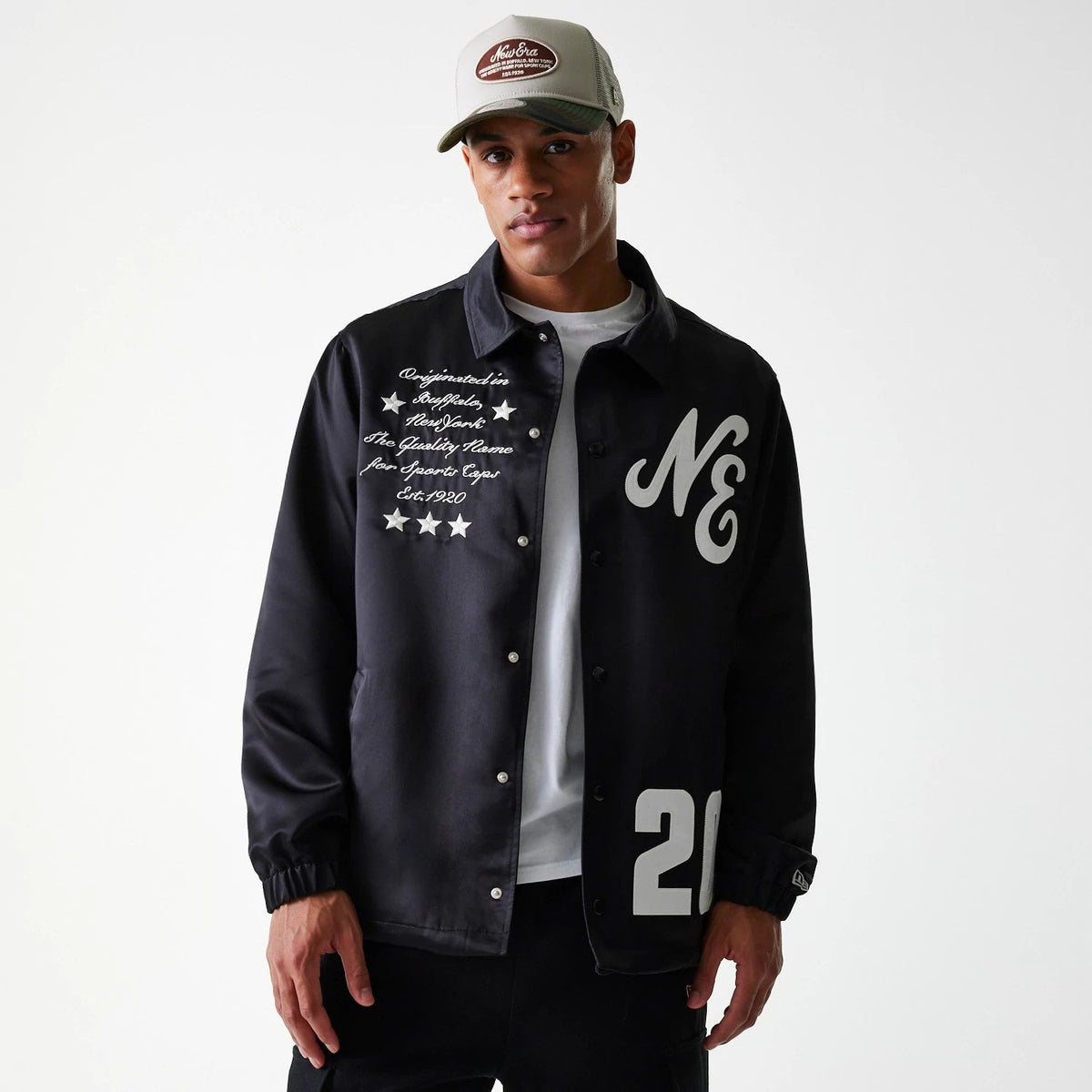 New Era Black Coaches Jacket