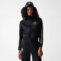 New York Yankees Women's MLB Midi Logo Black Track Jacket