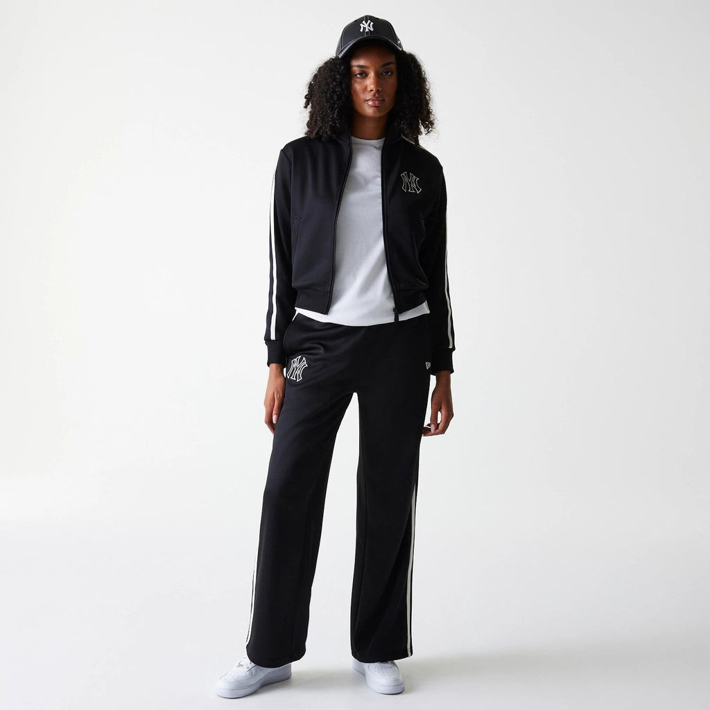 New York Yankees Women's MLB Midi Logo Black Track Jacket