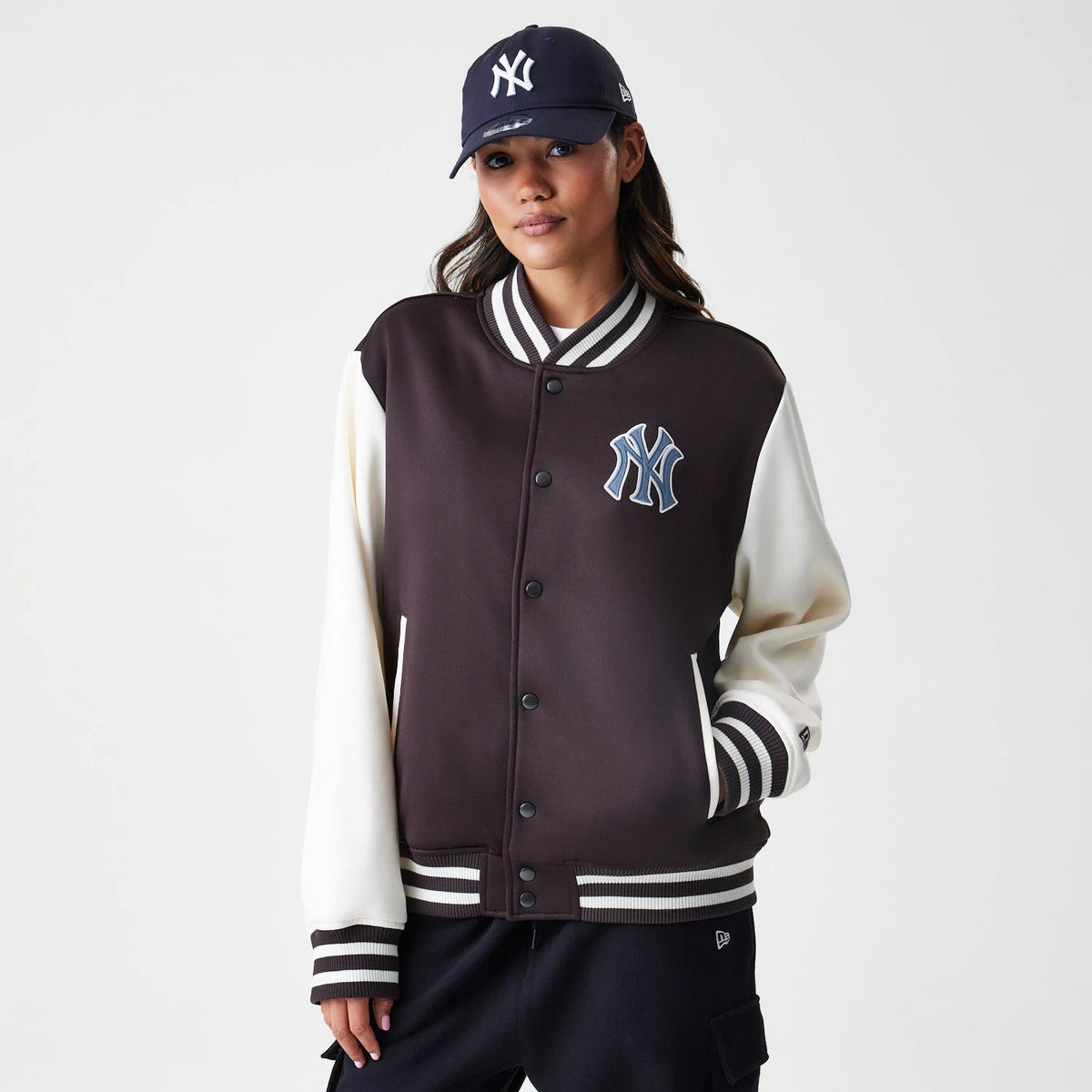 New York Yankees MLB Dark Brown Varsity Jacket