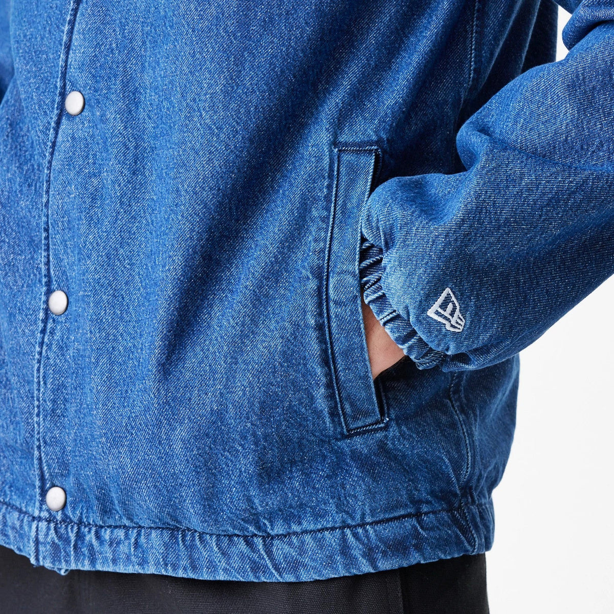 New York Mets MLB Denim Dark Blue Coaches Jacket