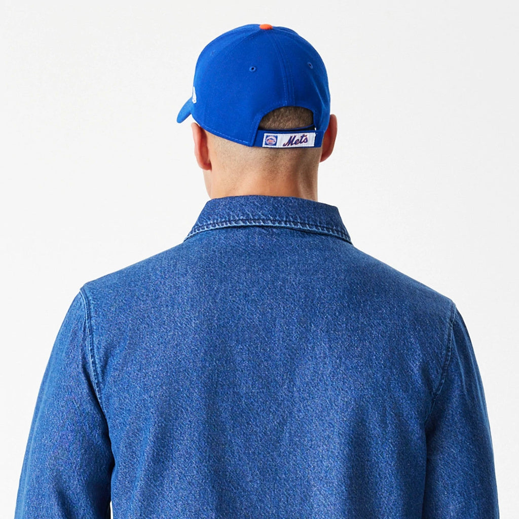New York Mets MLB Denim Dark Blue Coaches Jacket