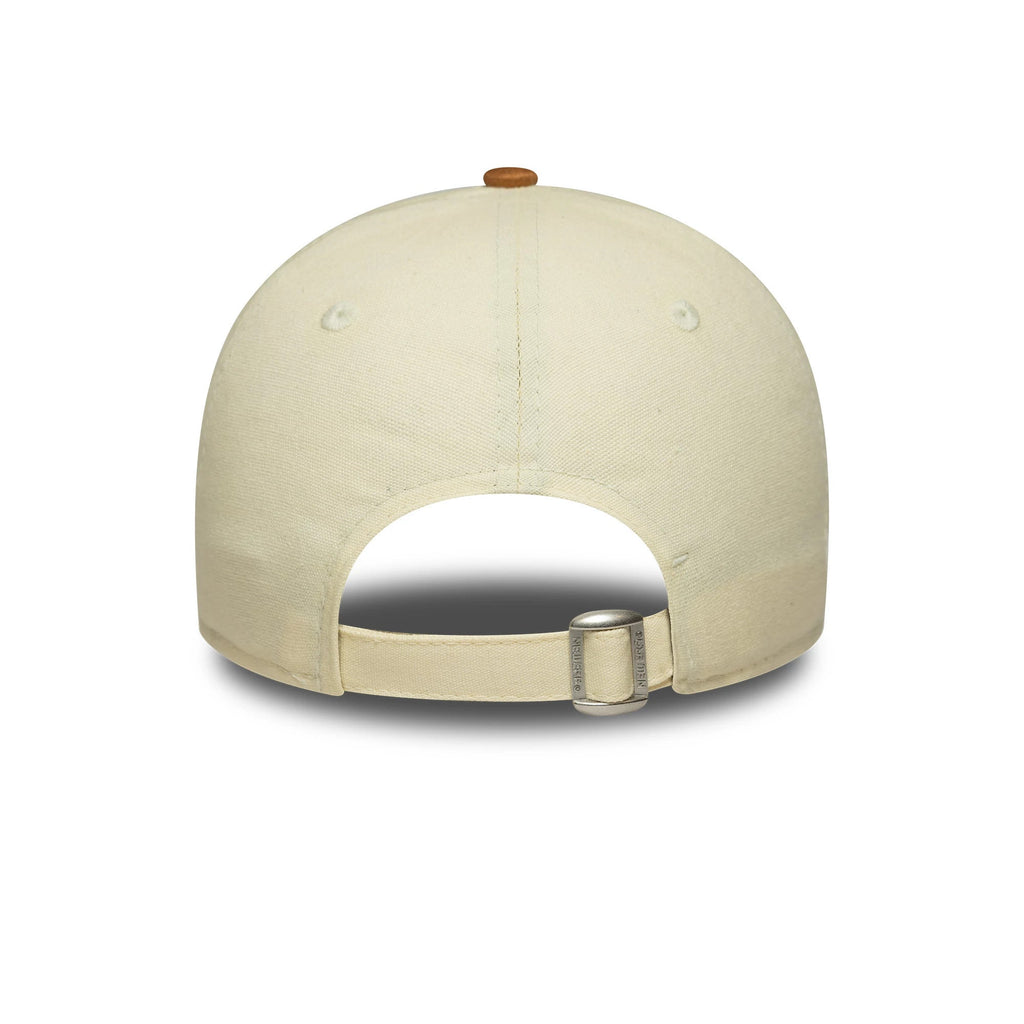 New York Yankees Womens MLB Faux Suede Cream 9FORTY Adjustable Cap