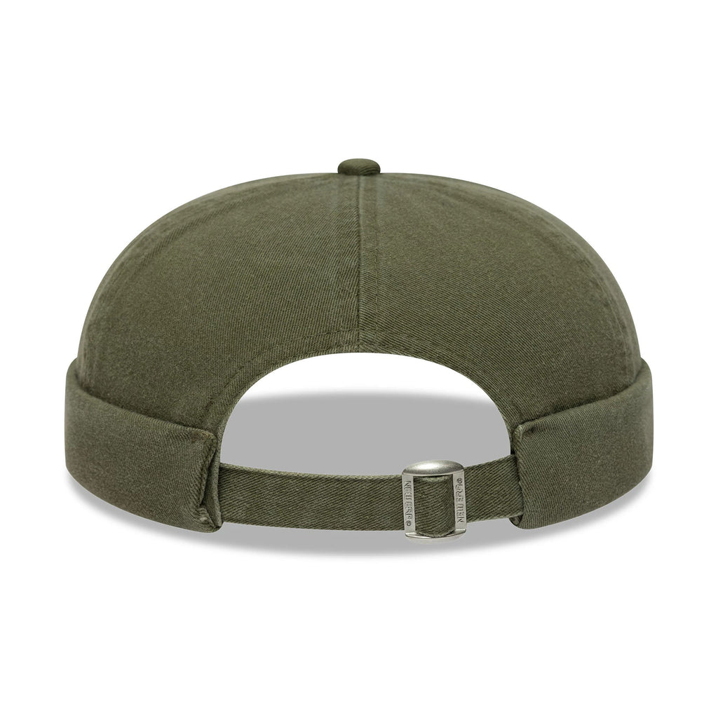 Gorra ajustable tipo docker de algodón lavado verde de New Era