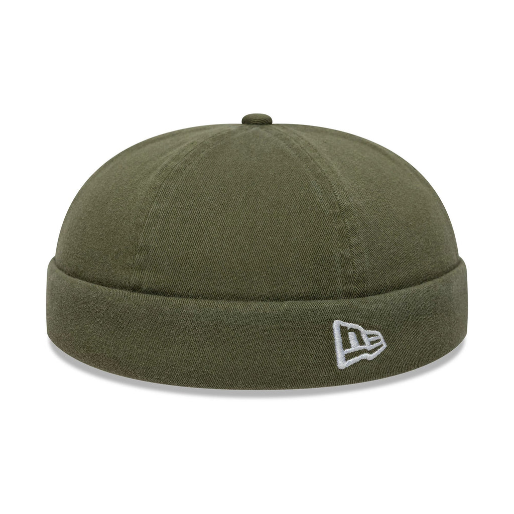 Gorra ajustable tipo docker de algodón lavado verde de New Era