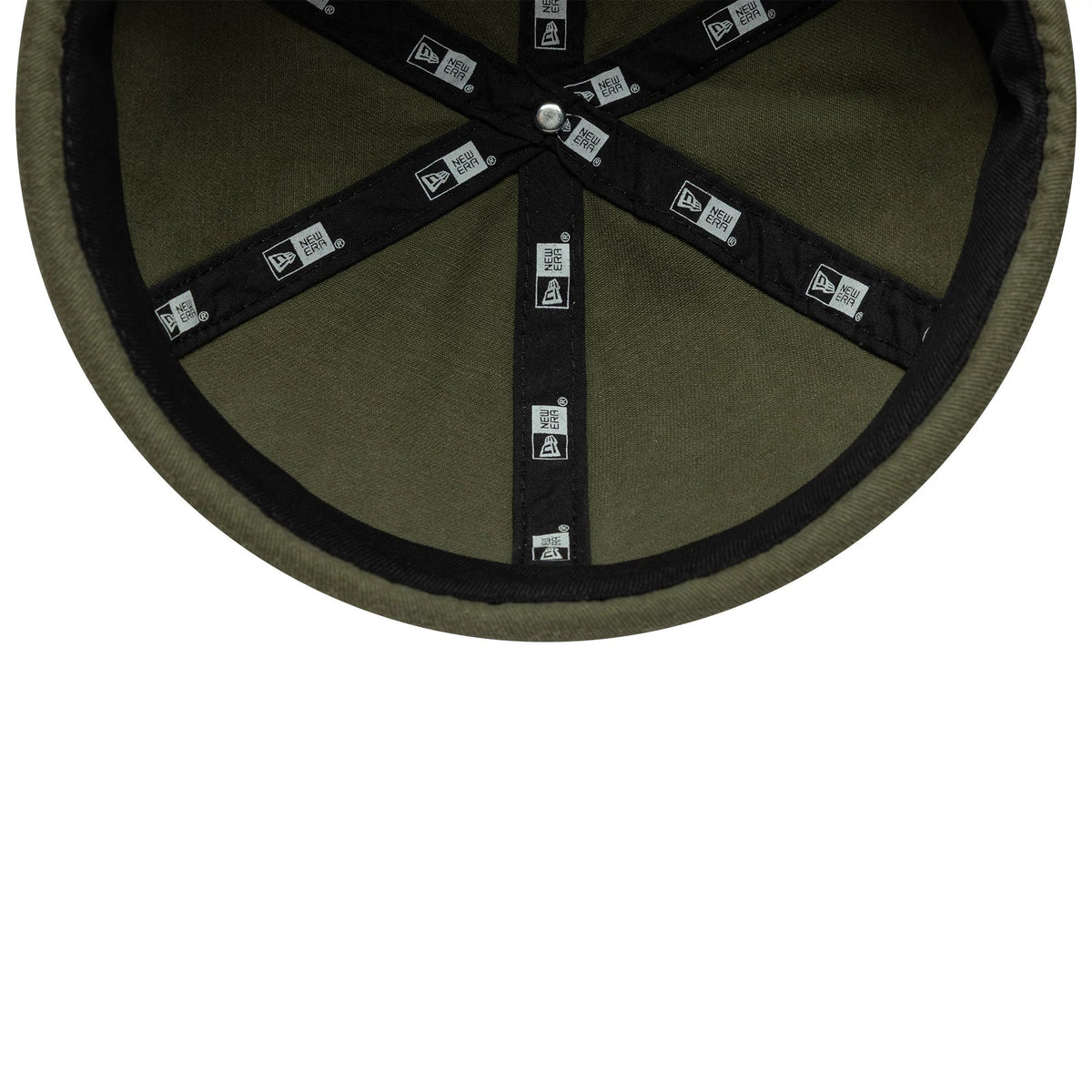 Gorra ajustable tipo docker de algodón lavado verde de New Era