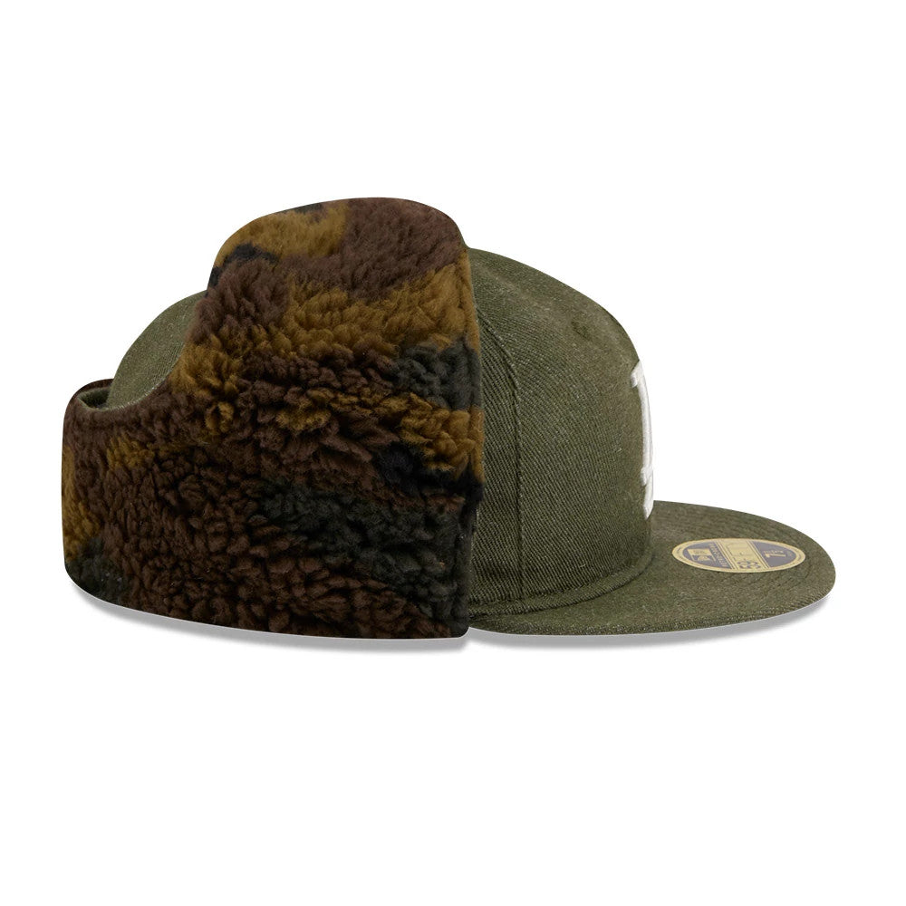 LA Dodgers MLB Camo Open Green Retro Crown 59FIFTY Fitted Cap