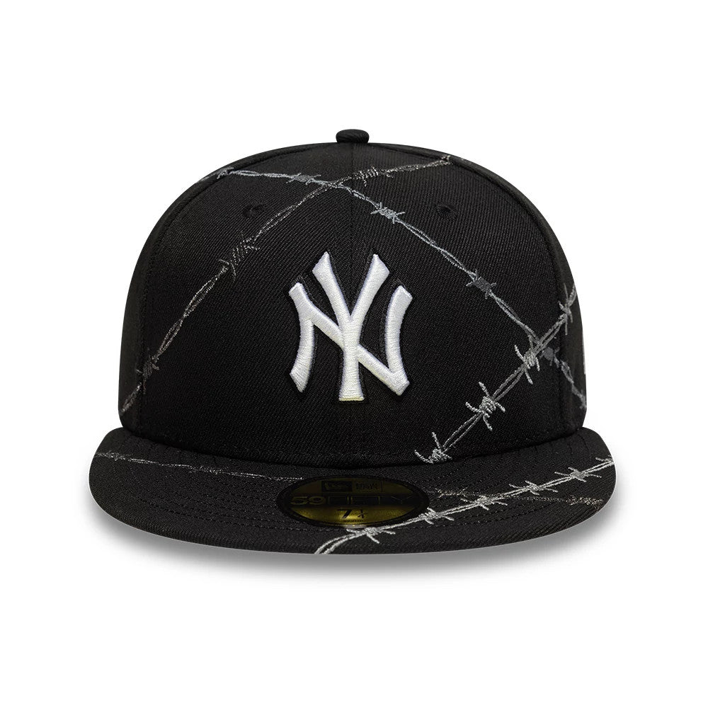 New York Yankees MLB Wire Black 59FIFTY Fitted Cap