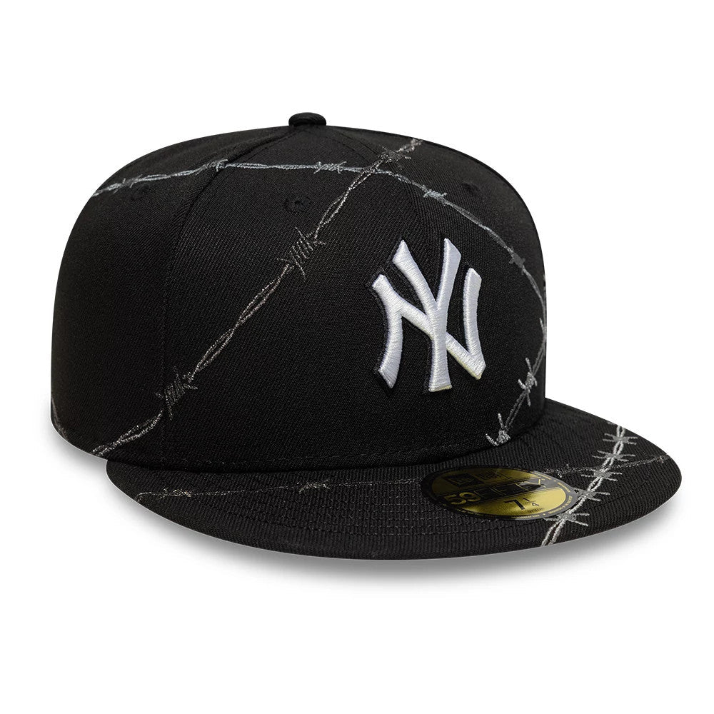 New York Yankees MLB Wire Black 59FIFTY Fitted Cap