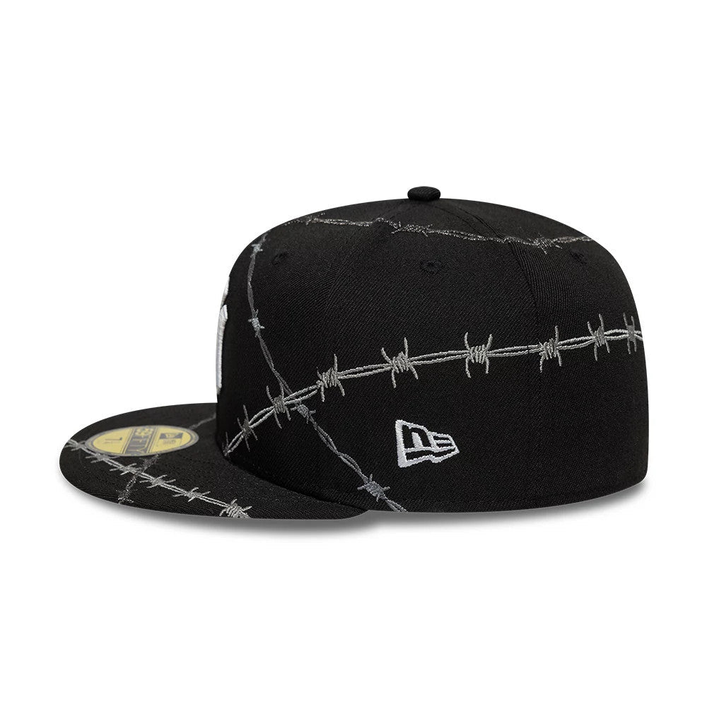 New York Yankees MLB Wire Black 59FIFTY Fitted Cap
