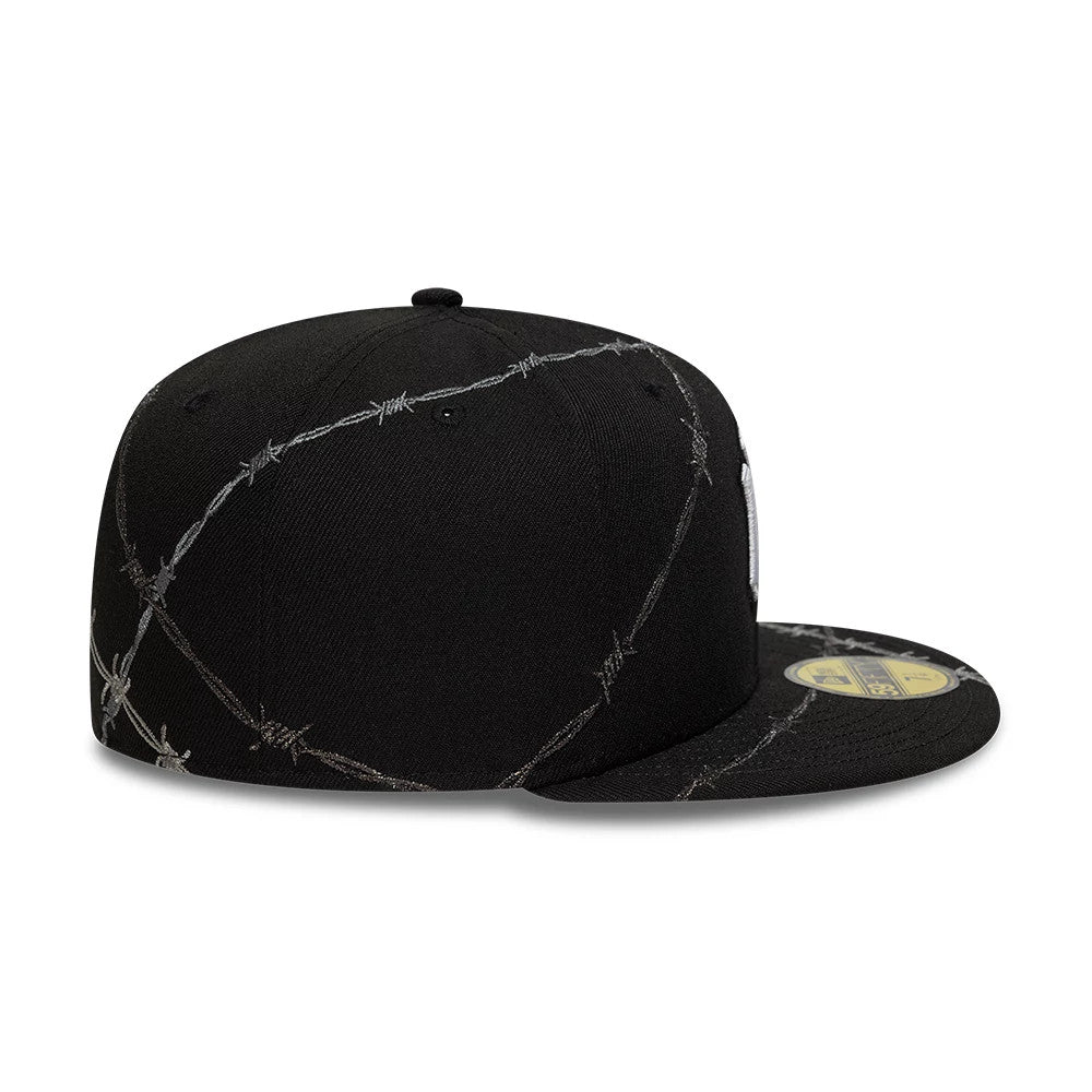 New York Yankees MLB Wire Black 59FIFTY Fitted Cap