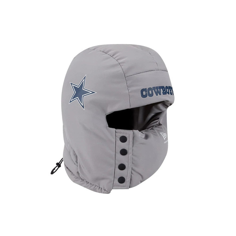 Dallas Cowboys NFL Puffer Helmet Grey Trapper Hat