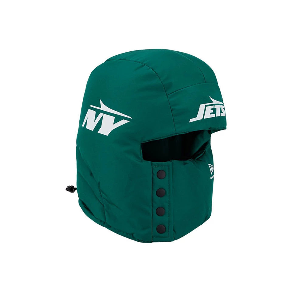 New York Jets NFL Puffer Helmet Green Trapper Hat