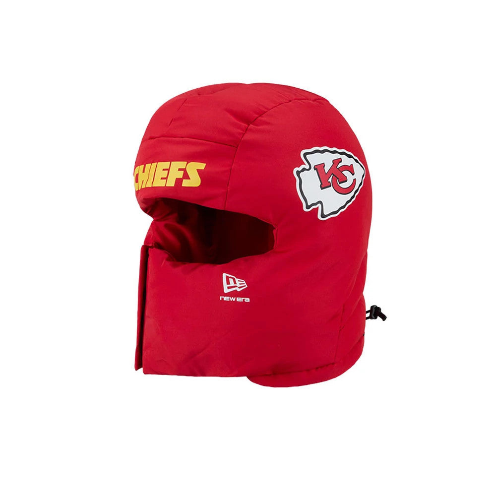 Kansas City Chiefs NFL Puffer Helmet Red Trapper Hat