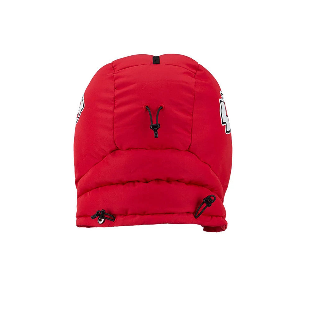 Kansas City Chiefs NFL Puffer Helmet Red Trapper Hat