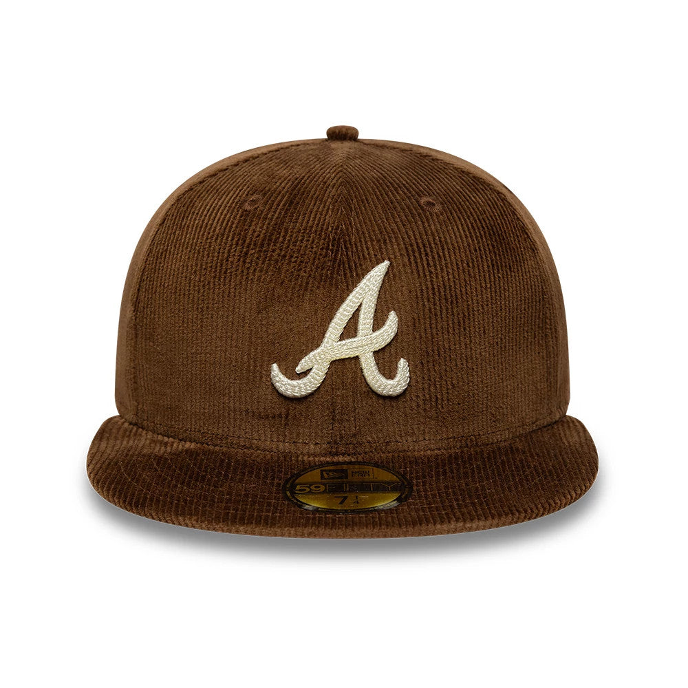 Atlanta Braves MLB Cord Dark Brown 59FIFTY Fitted Cap