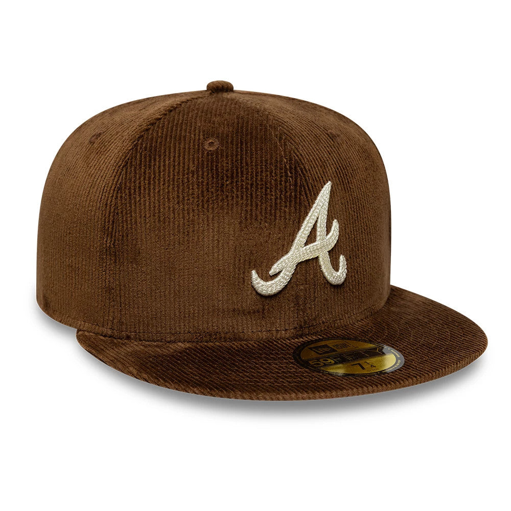Atlanta Braves MLB Cord Dark Brown 59FIFTY Fitted Cap