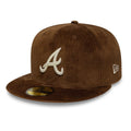 Atlanta Braves MLB Cord Dark Brown 59FIFTY Fitted Cap