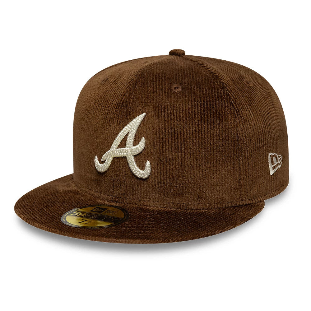 Atlanta Braves MLB Cord Dark Brown 59FIFTY Fitted Cap