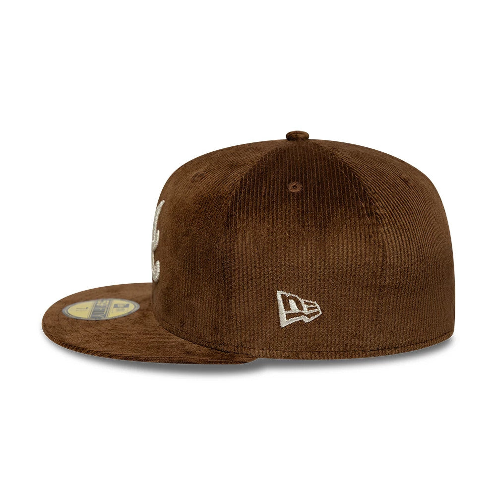 Atlanta Braves MLB Cord Dark Brown 59FIFTY Fitted Cap