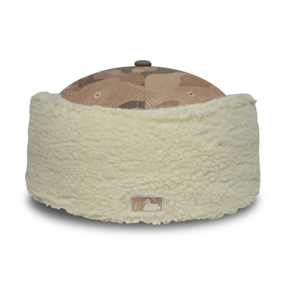 LA Dodgers MLB Cord Light Beige Downflap 59FIFTY Fitted Cap