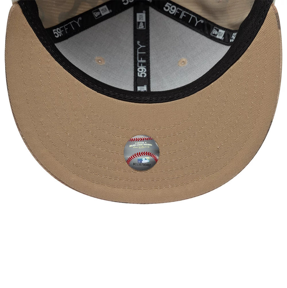 LA Dodgers MLB Cord Light Beige Downflap 59FIFTY Fitted Cap