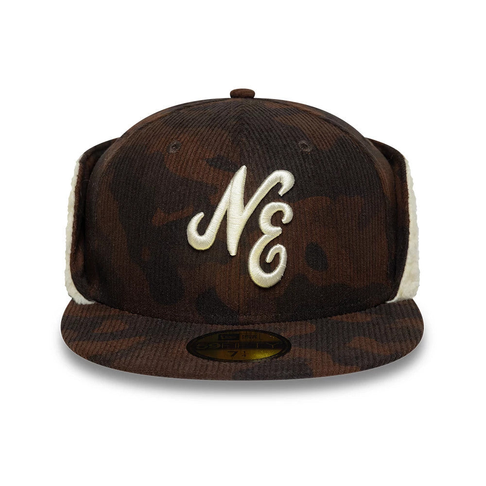 New Era Cord Dark Brown Downflap 59FIFTY Fitted Cap