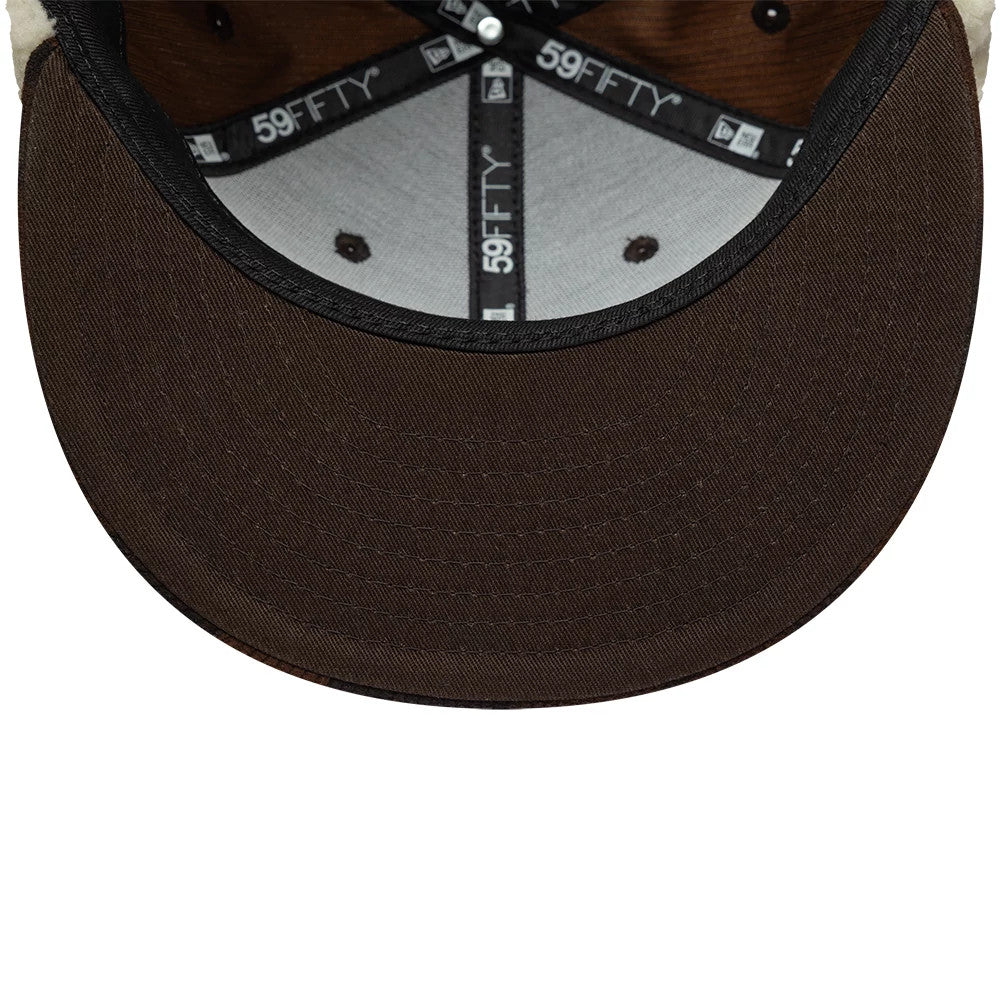New Era Cord Dark Brown Downflap 59FIFTY Fitted Cap
