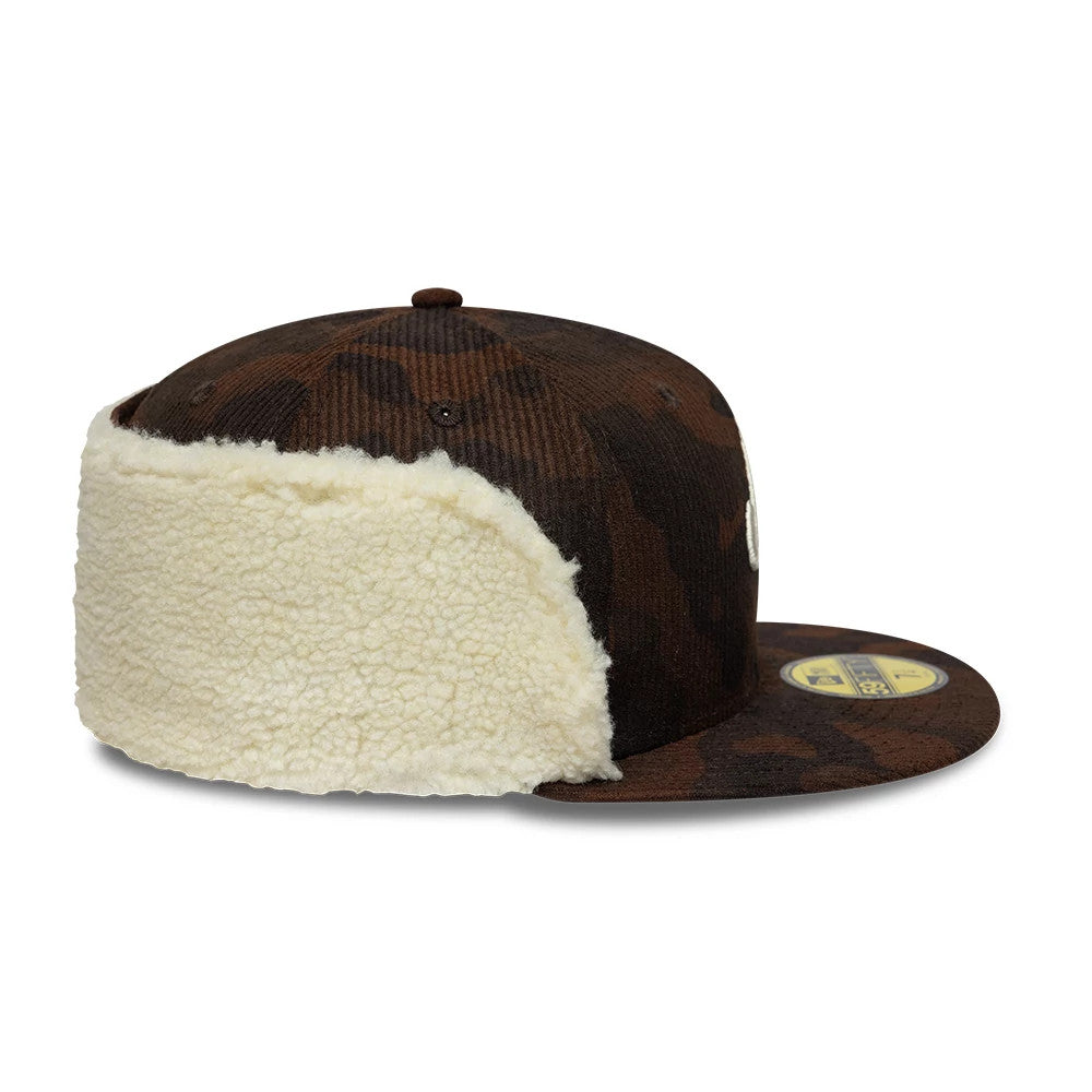 New Era Cord Dark Brown Downflap 59FIFTY Fitted Cap