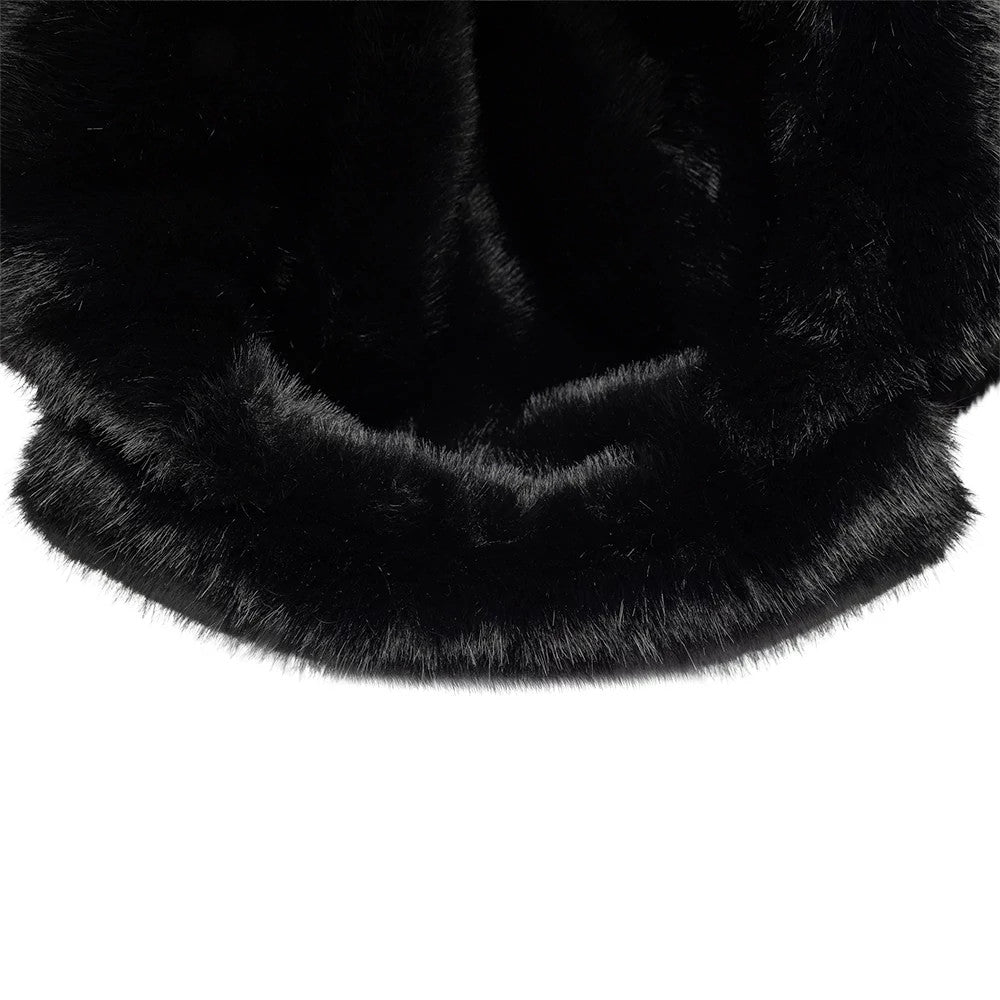 New Era Faux Fur Black Trapper Hat