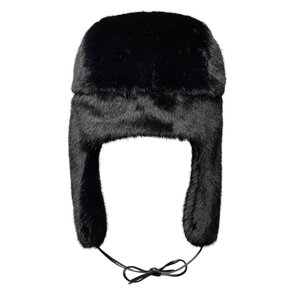New Era Faux Fur Black Trapper Hat