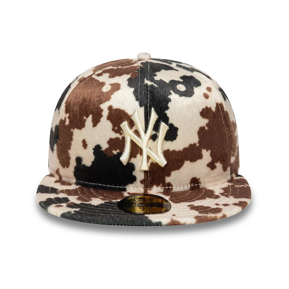 New York Yankees Animal Print Cow Beige 59FIFTY Fitted Cap