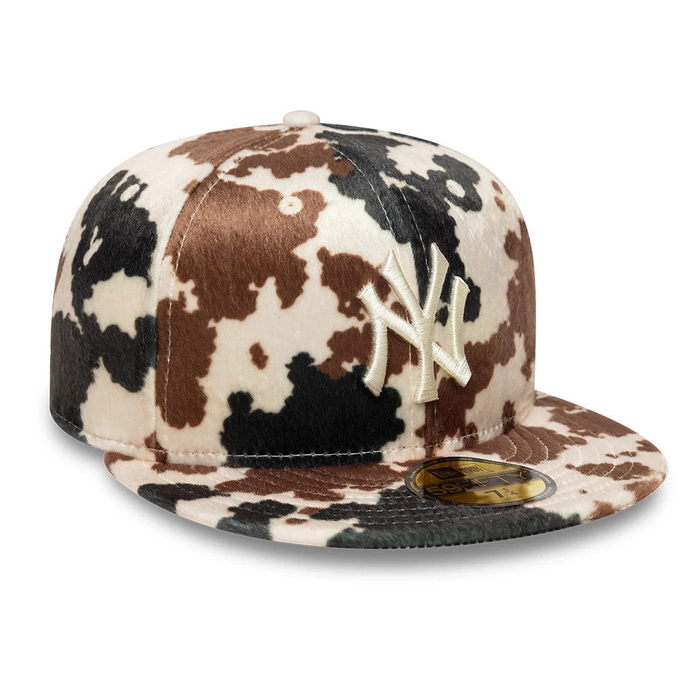 New York Yankees Animal Print Cow Beige 59FIFTY Fitted Cap