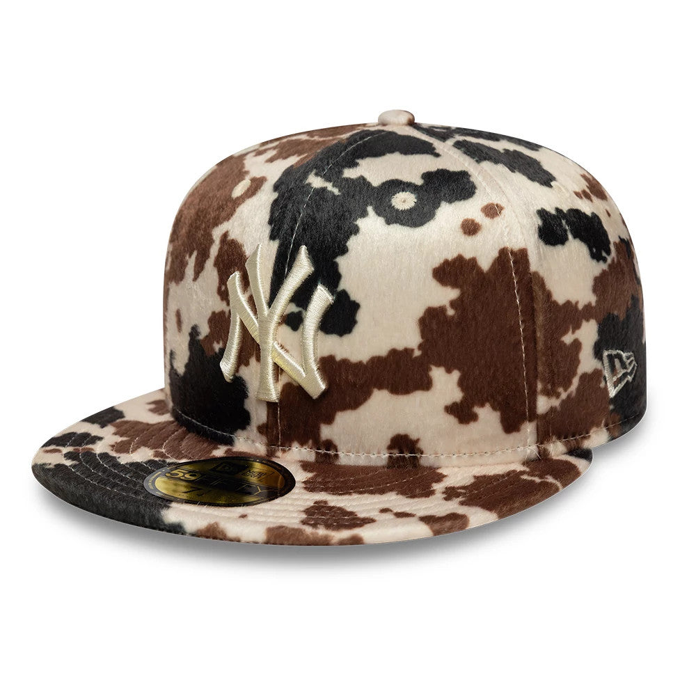 New York Yankees Animal Print Cow Beige 59FIFTY Fitted Cap