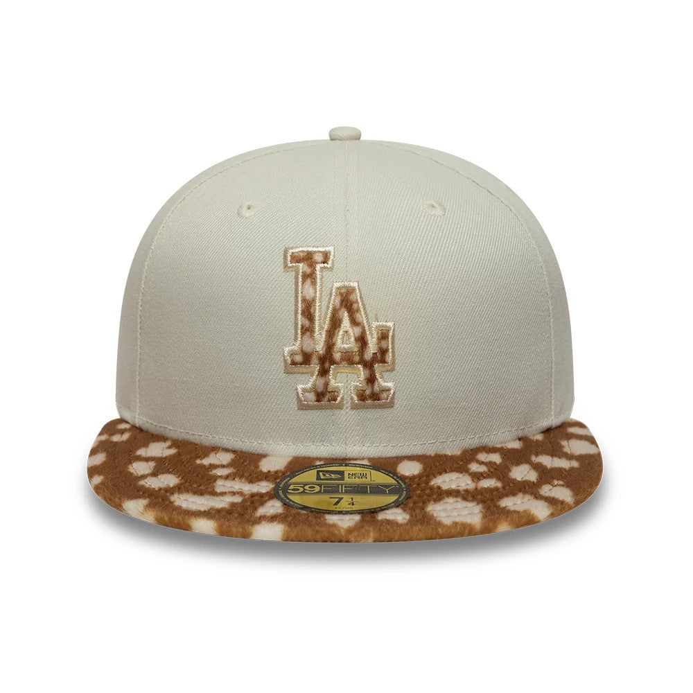 LA Dodgers Animal Print Beige 59FIFTY Fitted Cap