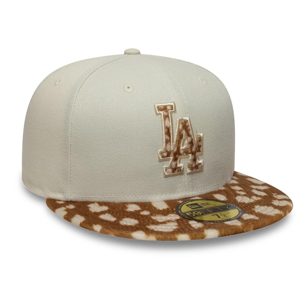 LA Dodgers Animal Print Beige 59FIFTY Fitted Cap
