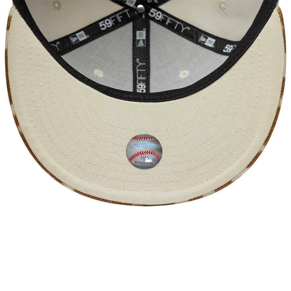 LA Dodgers Animal Print Beige 59FIFTY Fitted Cap