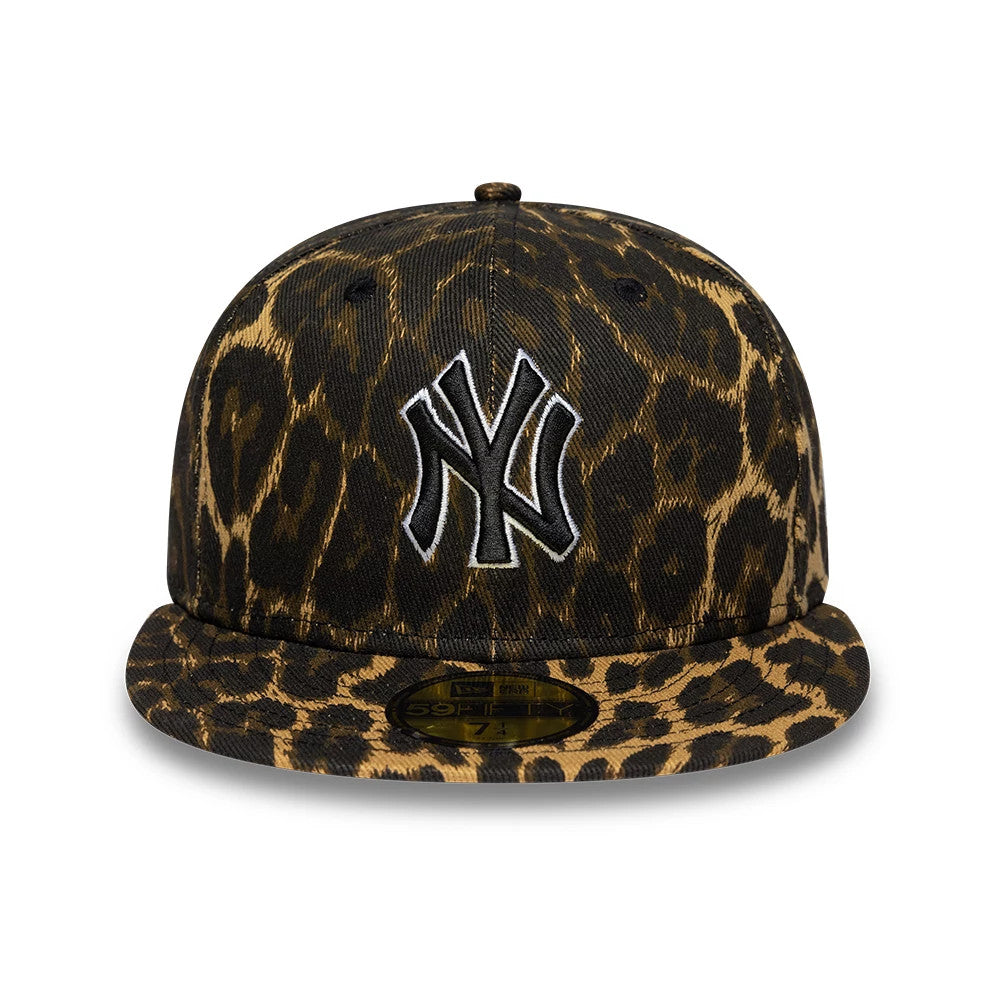 New York Yankees MLB Core Leopard Black 59FIFTY Fitted Cap