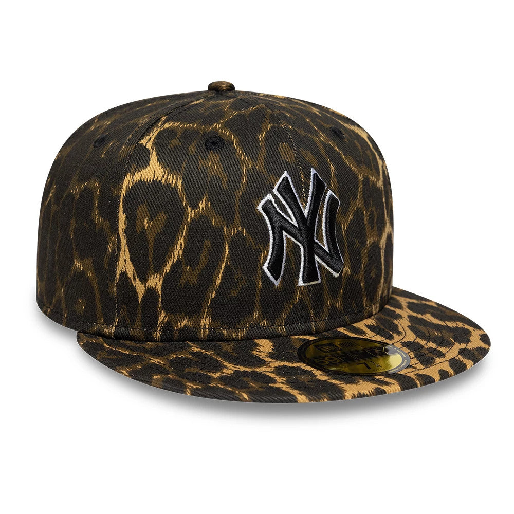 New York Yankees MLB Core Leopard Black 59FIFTY Fitted Cap