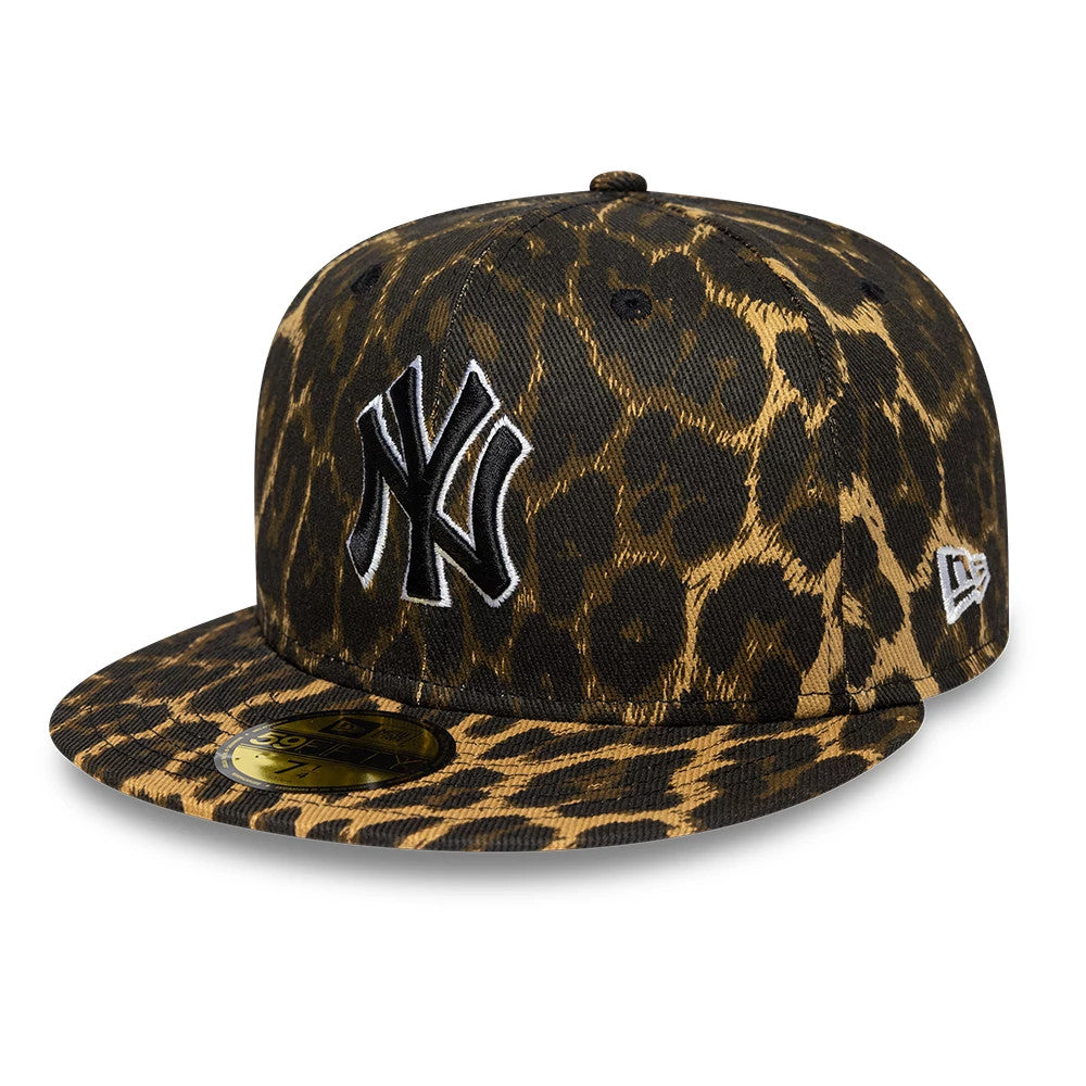 New York Yankees MLB Core Leopard Black 59FIFTY Fitted Cap