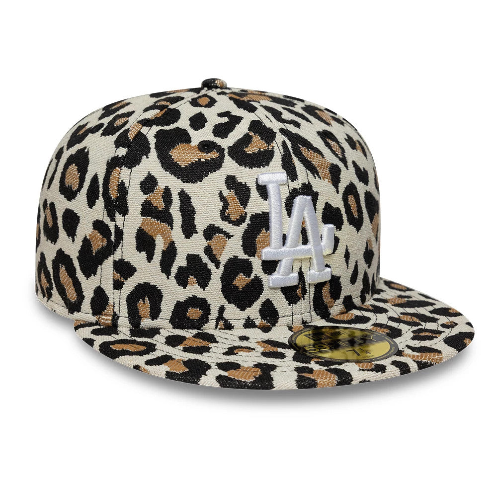 LA Dodgers MLB Leopard Black 59FIFTY Fitted Cap
