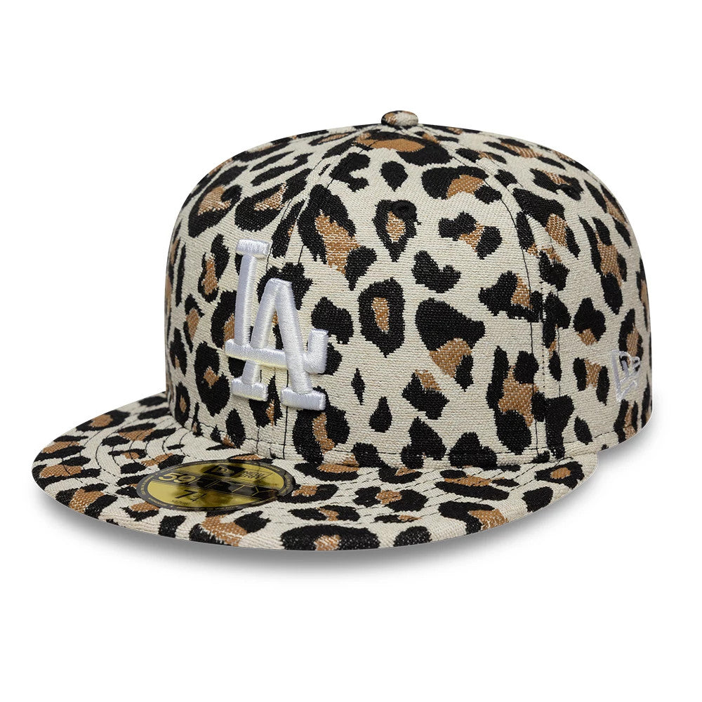 LA Dodgers MLB Leopard Black 59FIFTY Fitted Cap